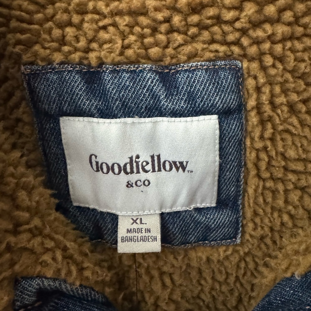 Goodfellow & Co Denim Jacket with Brown Sherpa Lining - Picture 3 of 9